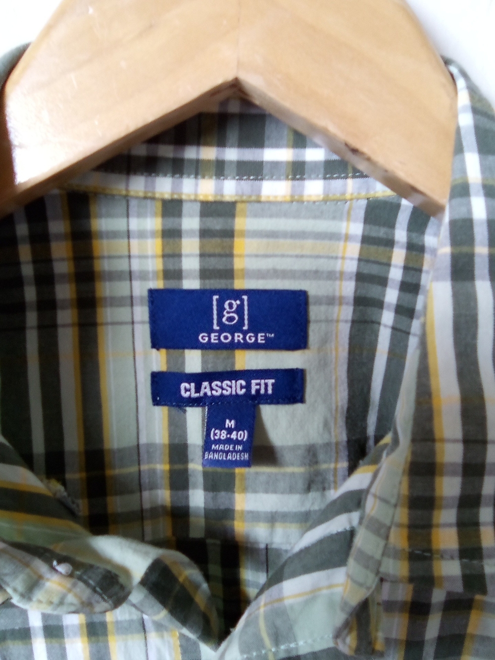 George Plaid Short-Sleeve Button-Down Shirt - Light Green & Olive ( Bag B ) - Picture 2 of 3